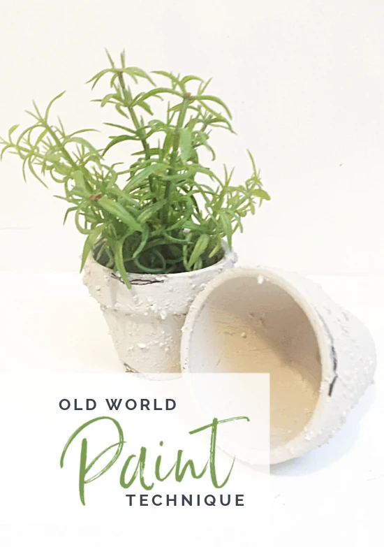 old world paint technique pinterest pin with overlay