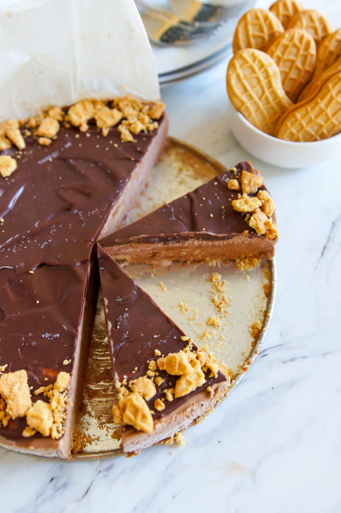 Chocolate Peanut Butter Ice Cream Pie Bake at 350°