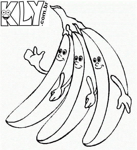 Desenhos para colorir de desenho de uma banana para colorir  