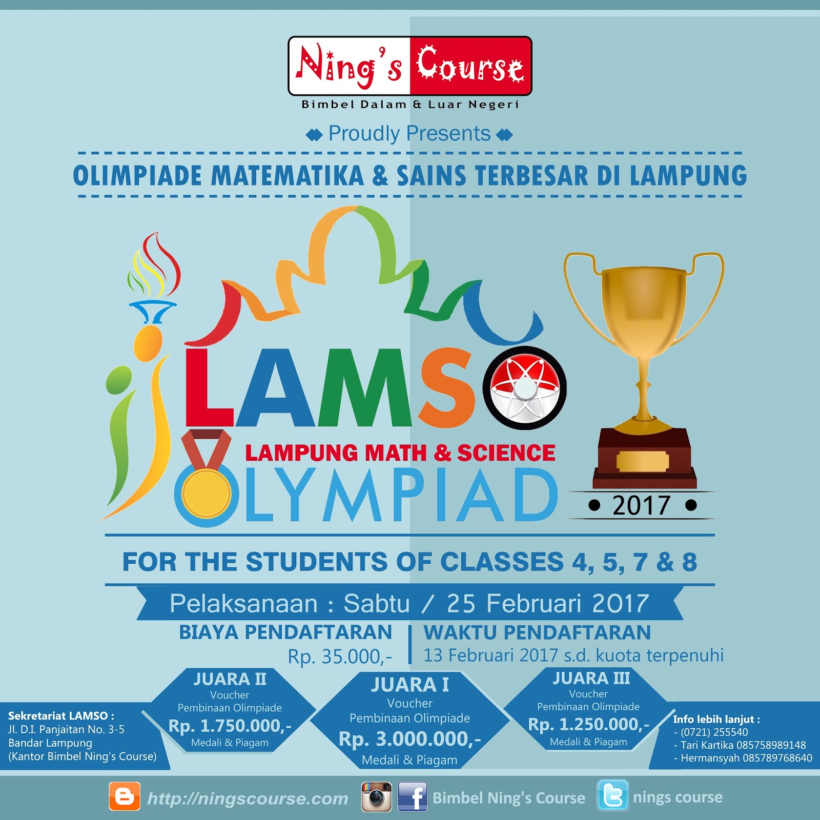 LAMSO 2017 Kompetisi Olimpiade Matematika dan Sains Terbesar di Lampung