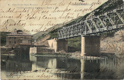 puente, San Román, Ribadesella, postal