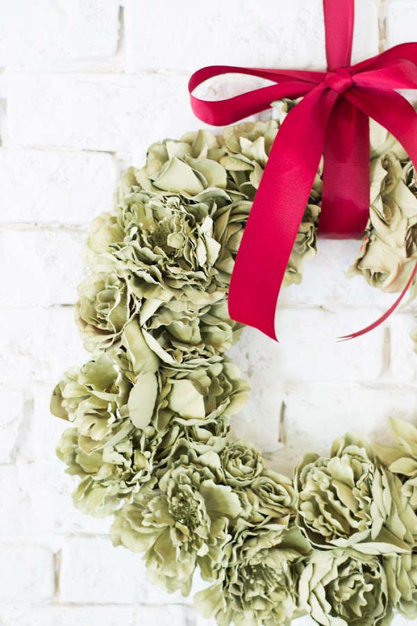 Corona Navidad Flores 