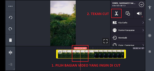 Cara Cut atau Memotong Video Menggunakan Aplikasi Kinemaster