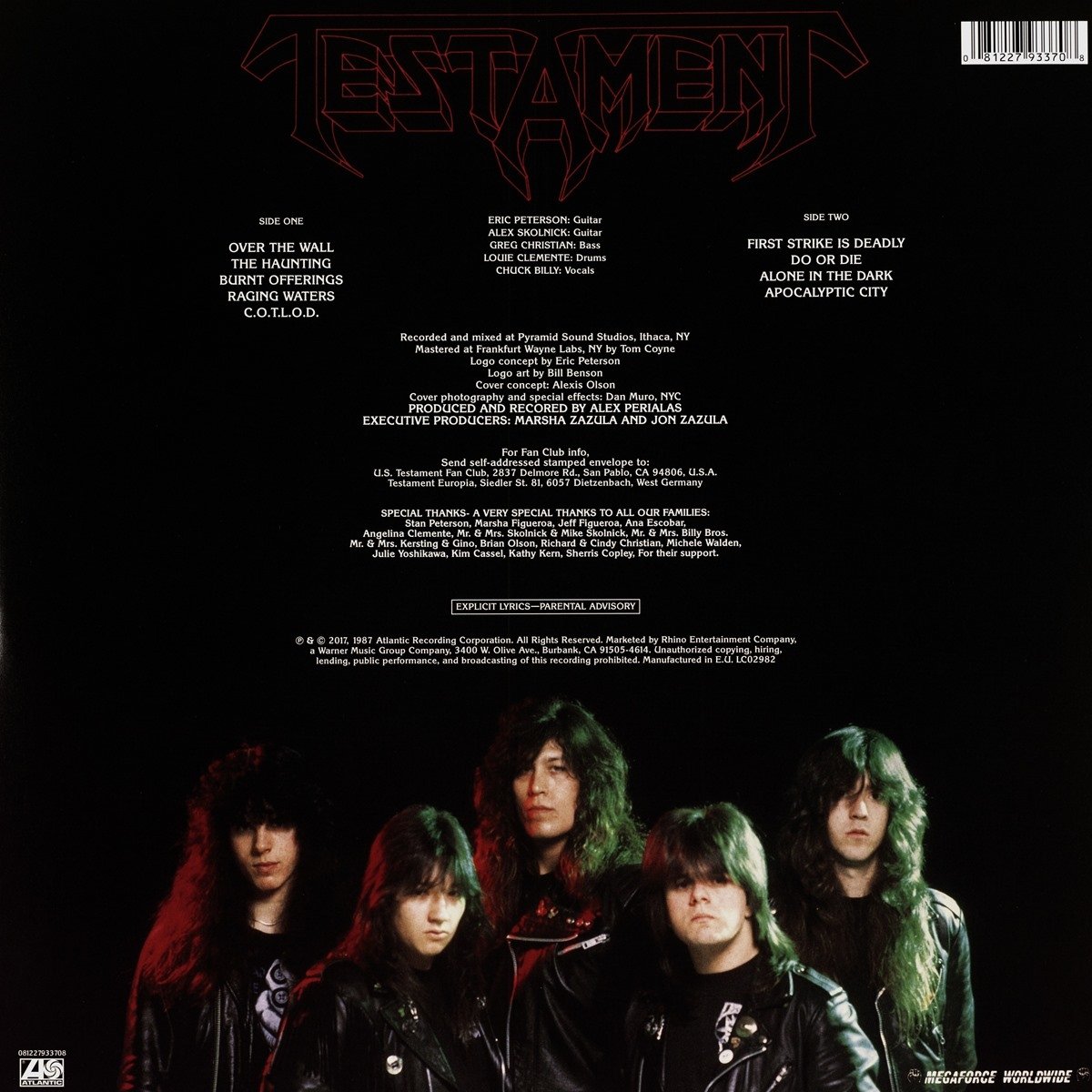 Classic Rock Covers Database Testament The Legacy (1987)