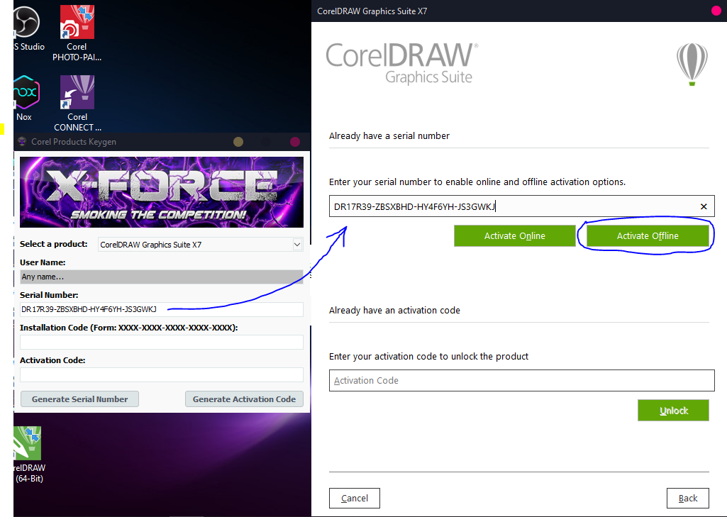 Cara mudah aktivasi CorelDRAW X7 dengan keygen