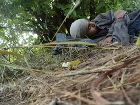 Final self-portrait of the hiker after the completion of the solo trek