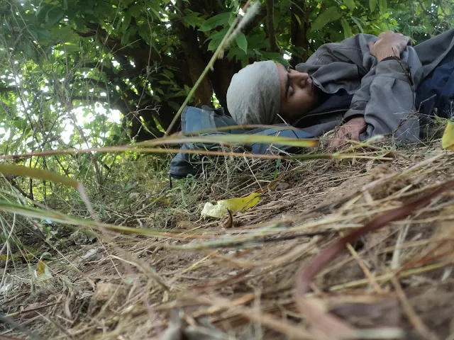 Final self-portrait of the hiker after the completion of the solo trek