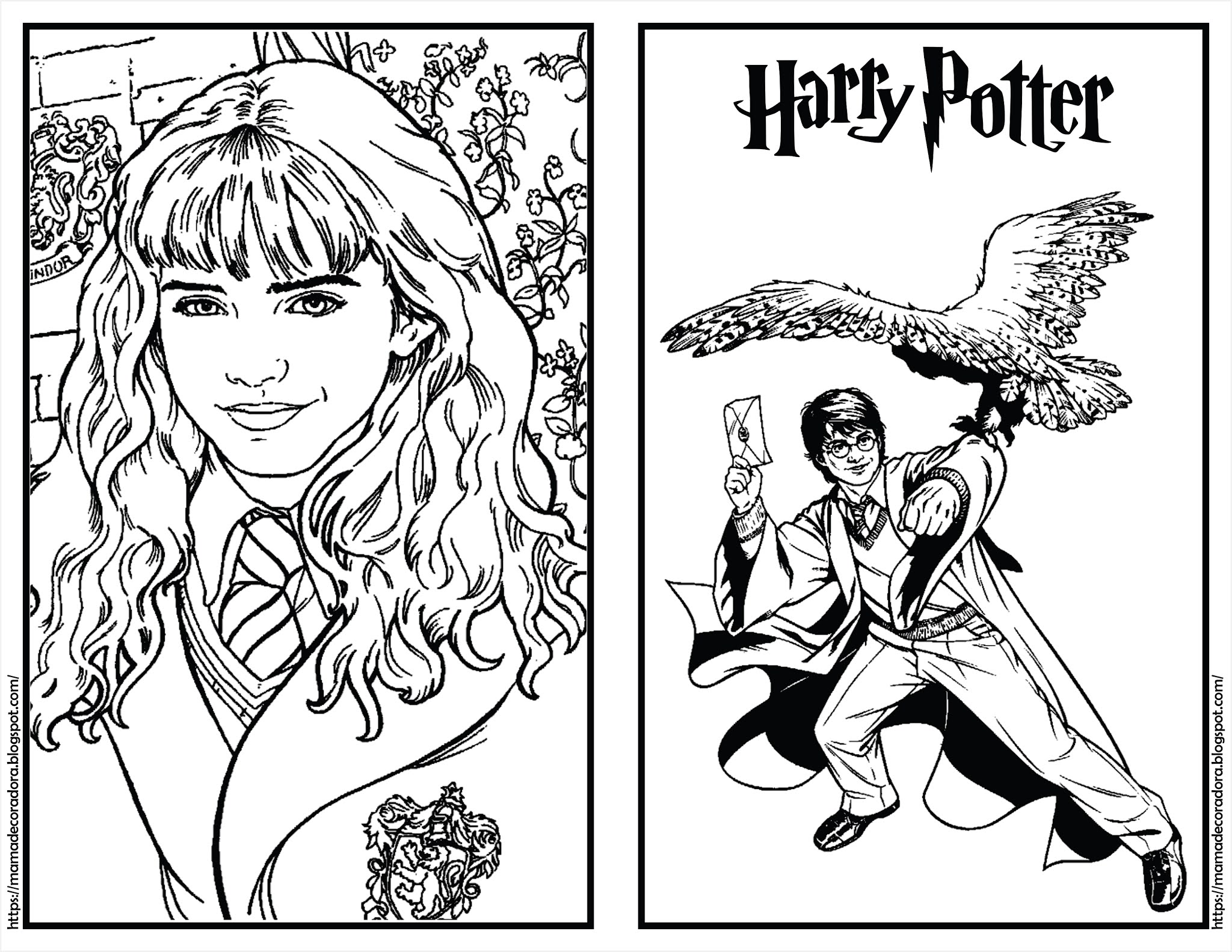 colorear harry potter