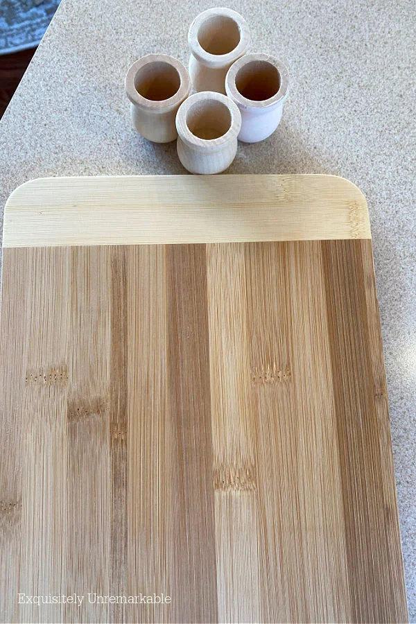 Bamboo Cutting Board and Wooden Feet
