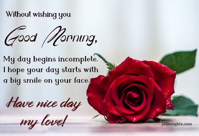 Morning greetings with love