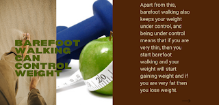 Barefoot walking can Control weight
