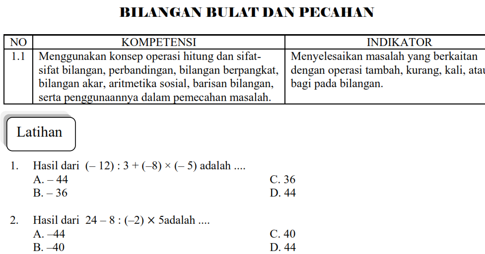 Contoh Soal Bilangan Irasional Belajar Riset