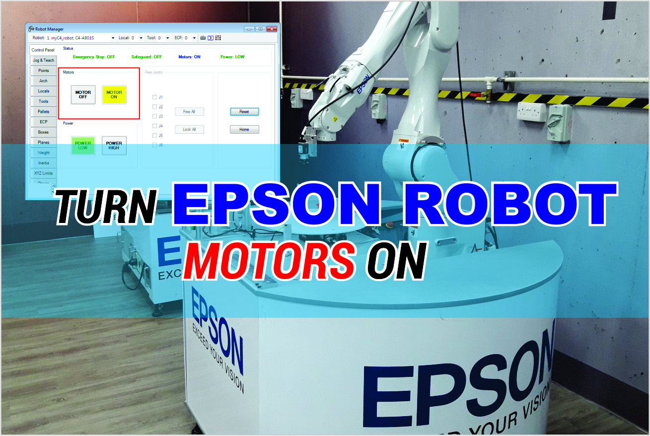 Turn EPSON Robot Motors ON Using Robot Manager Robotics University