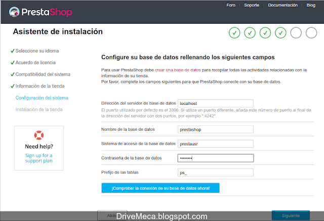 DriveMeca instalando y configurando ecommerce PrestaShop en Linux