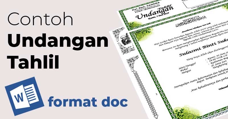 10+ Contoh Undangan Tahlil Format Word Lengkap 7 Hari, 40