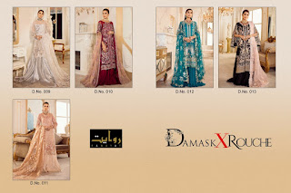 Rawayat Damask x Rouche pakistani Suits catalog