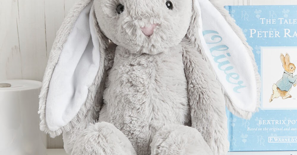 grey bunny toy