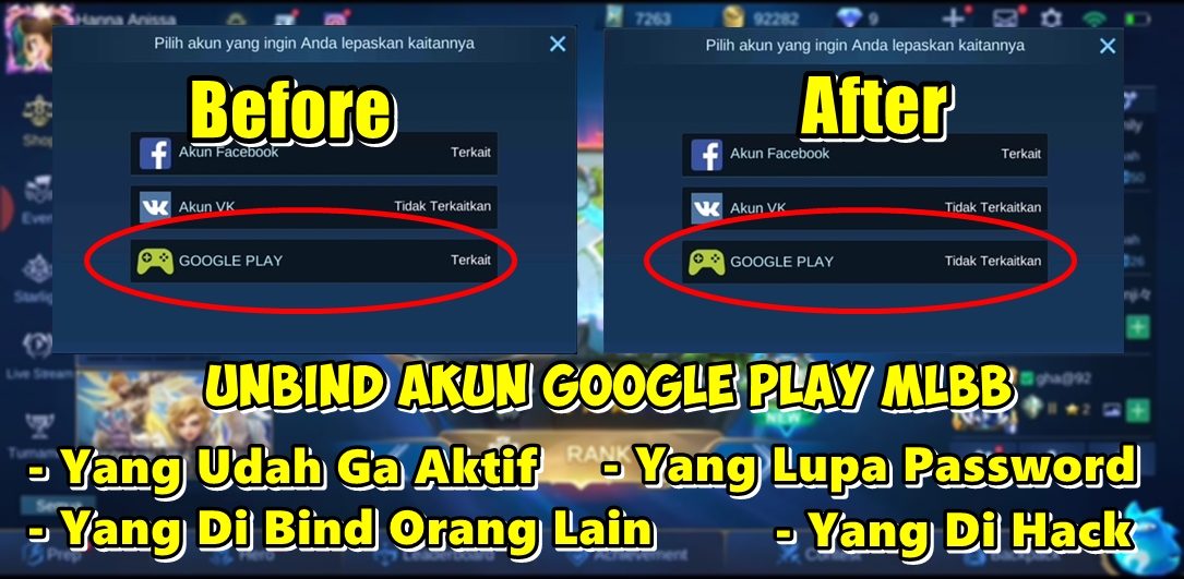 cara unbind akun google play mobile
