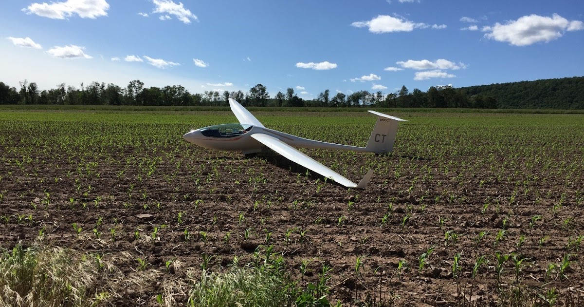 Glider Lands in Field in Rush Township on Monday