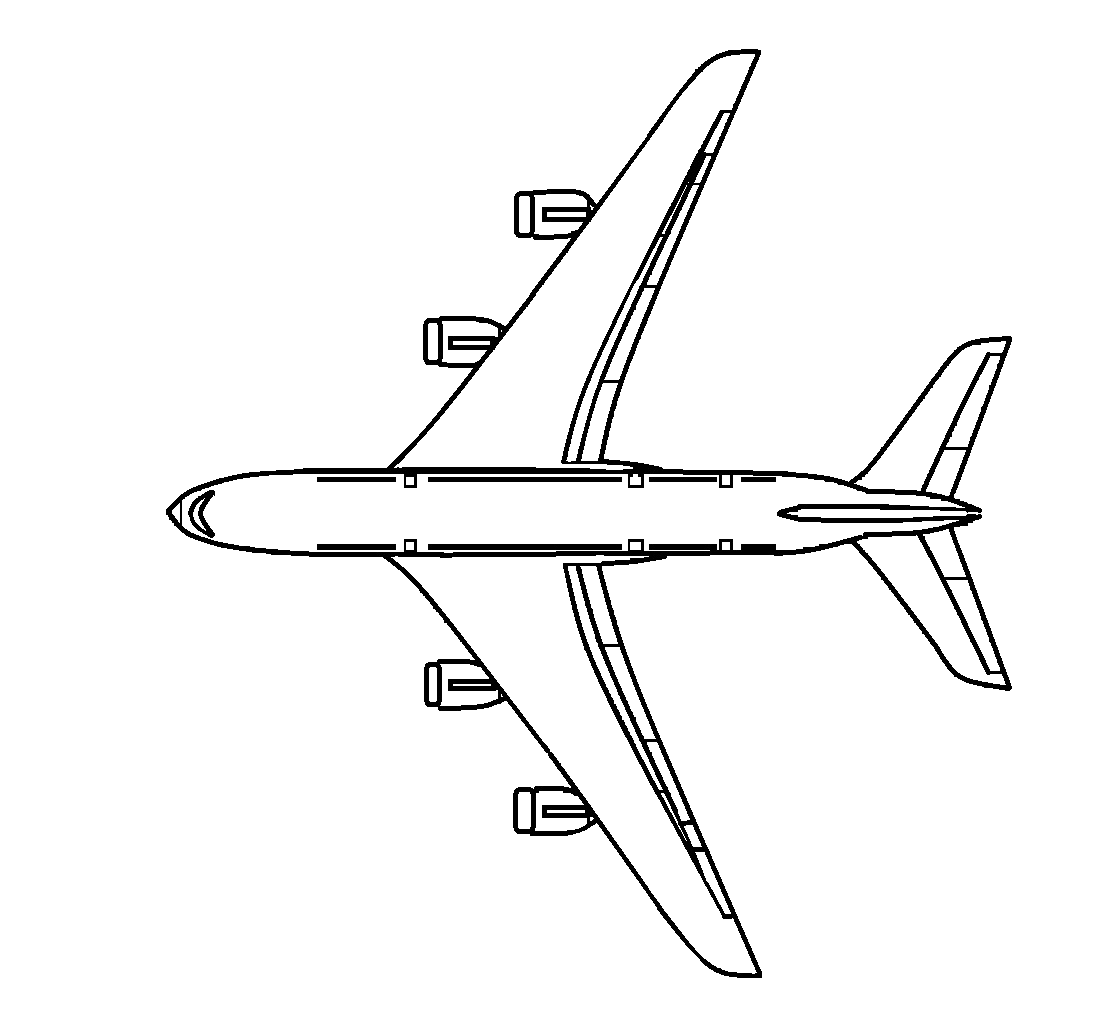 Gambar Mewarnai Pesawat