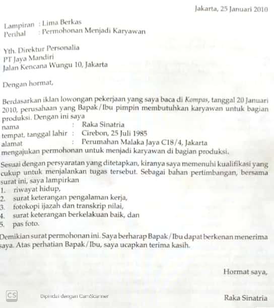 INDONESIAKU Mengidentifikasi Unsur Kebahasaan Surat