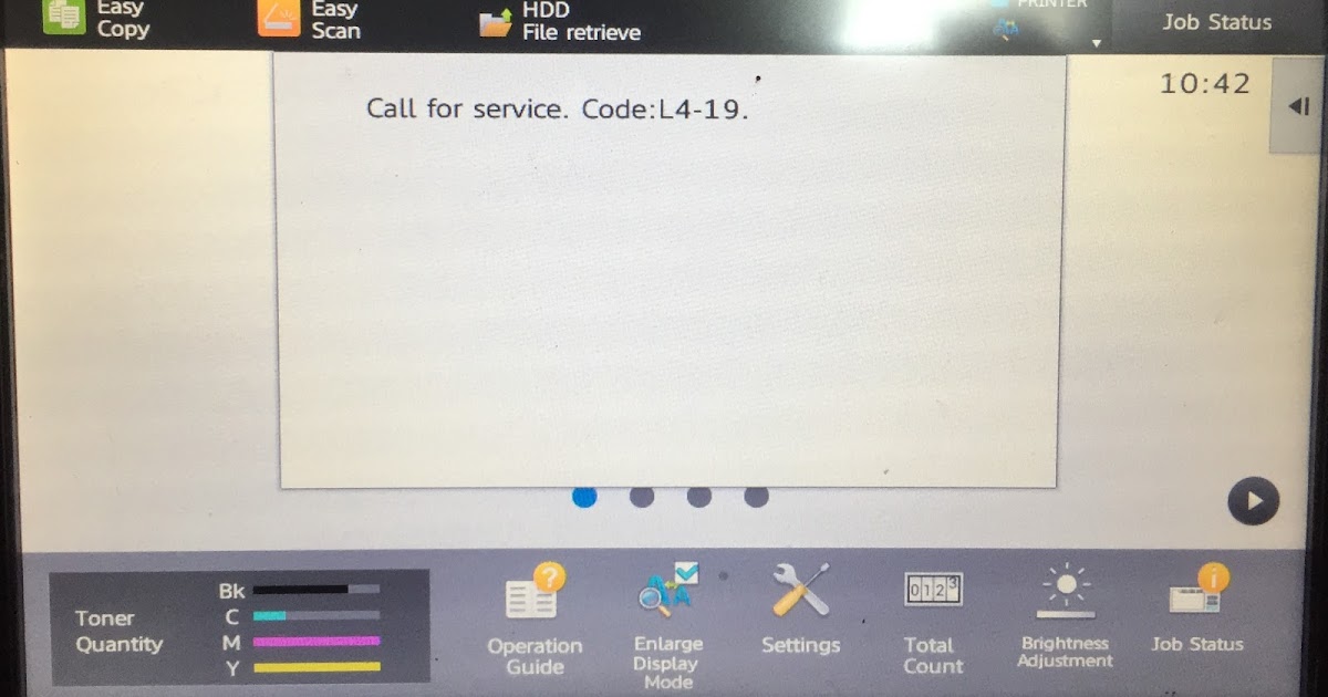 How to fix the error “Call for service L419” in Sharp MX5050V/MX