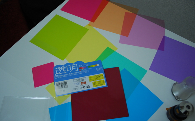 フィルムを貼ってledランタンの光源の色を変える Black Diamond Orbit暖色 化