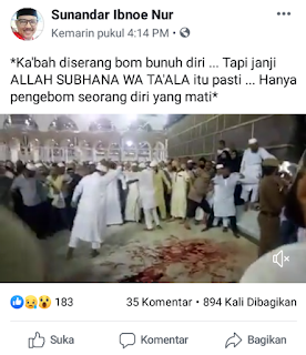 Bom Bunuh Diri Meledak di Depan Ka'bah, Benarkah?