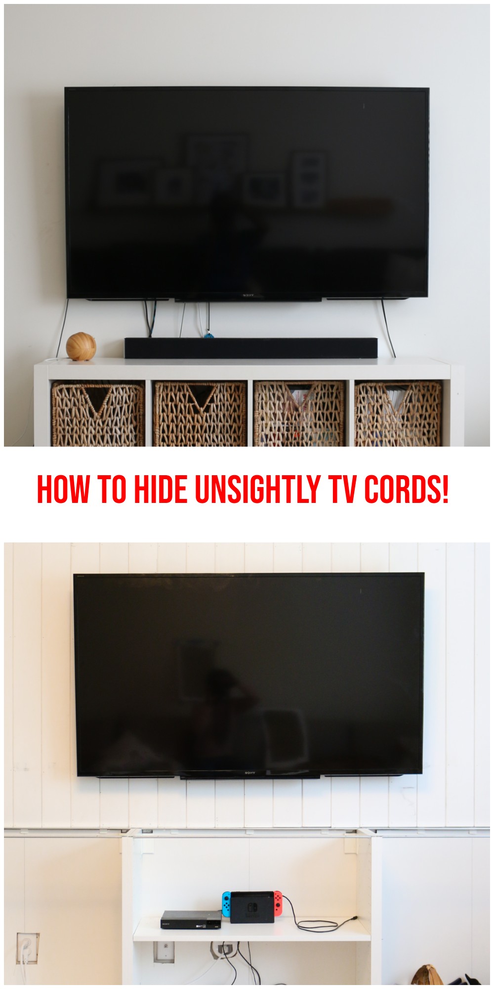 The 3 Best Ways to Hide TV Cords - My Heavenly Recipes