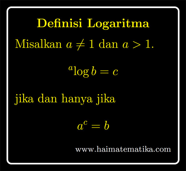 Logaritma Definisi Fungsi Persamaan Dan Pertidaksamaan Terbaru Haimatematika