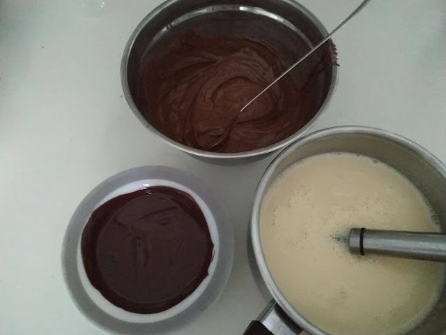 mousse de dos chocolates