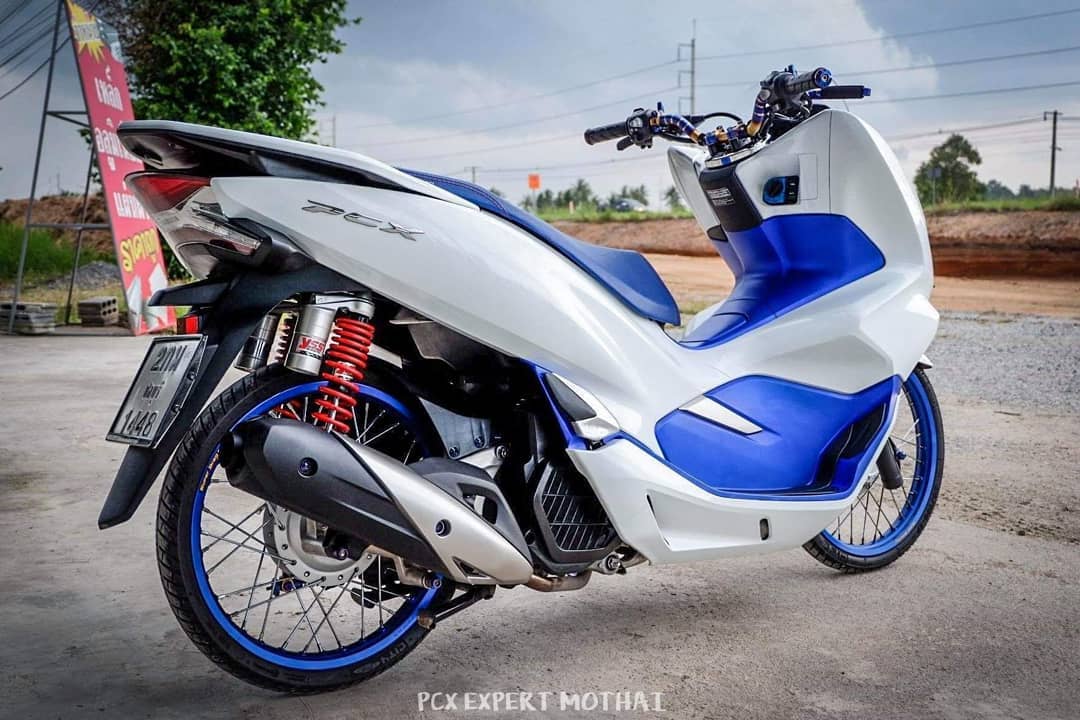 Modifikasi Pcx Warna Putih Original, Polos, Metalik, Mutiara Doff Dll