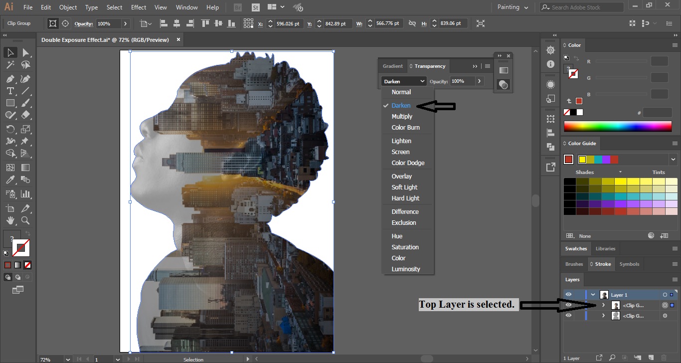Double Exposure Effect In Adobe Illustrator Adobe Tutorial