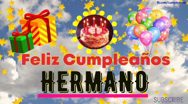 Feliz Cumpleaños HERMANO gif
