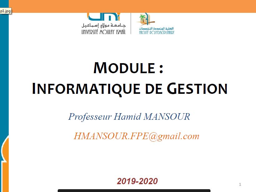 Informatique de gestion S4 pdf