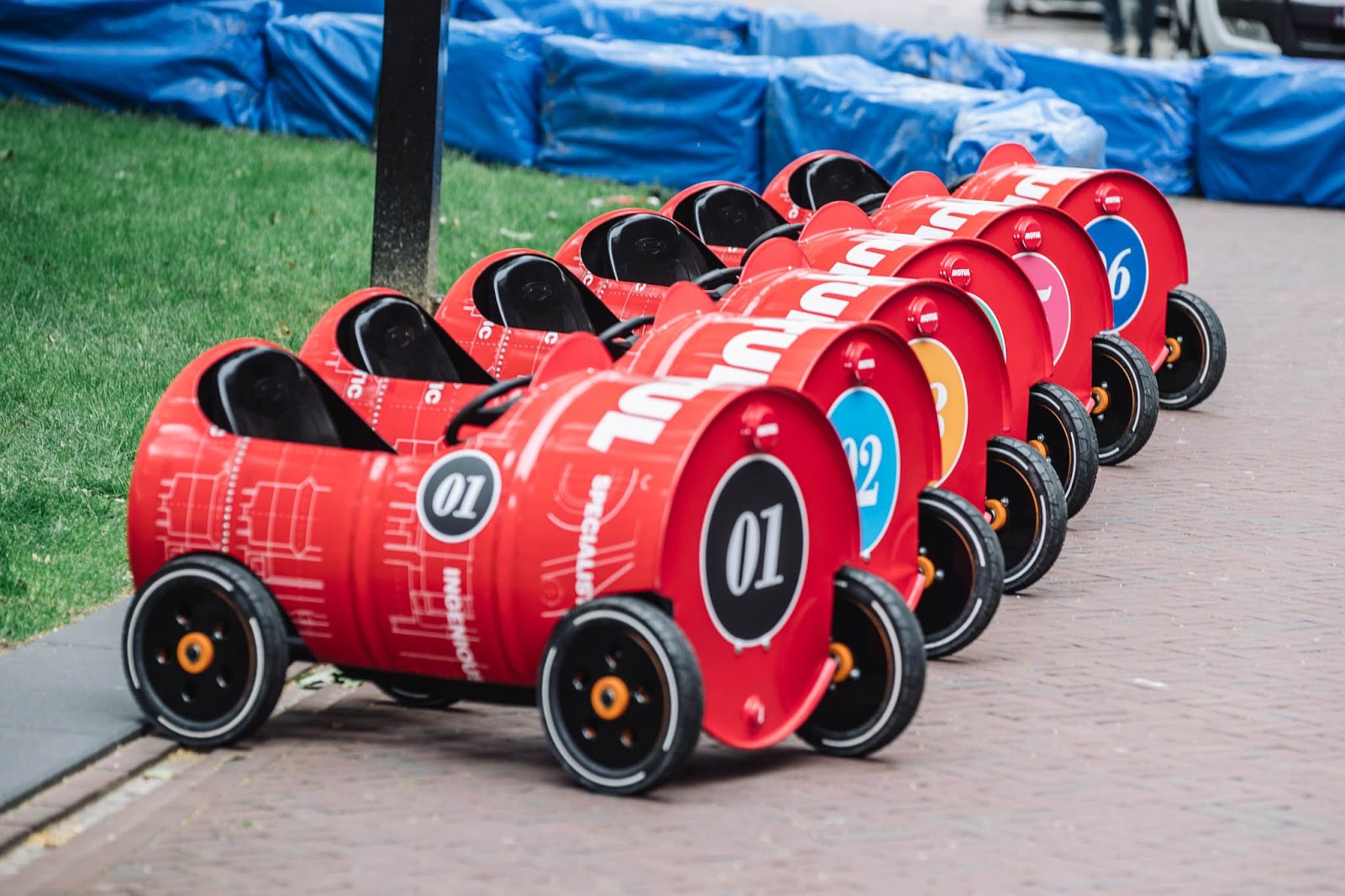 Just A Car Guy: Motul brought eight pedal cars made from oil drums for ...