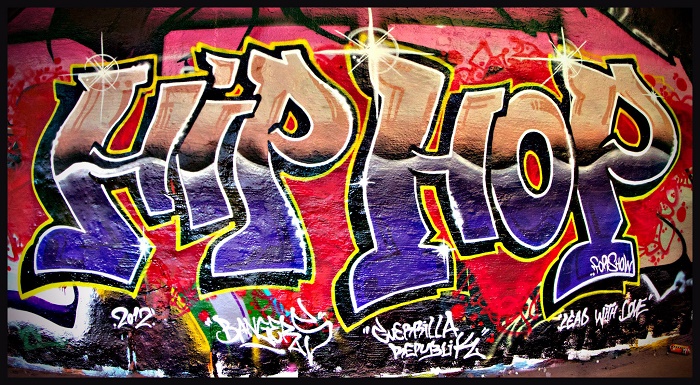 Grafity Graffiti Letters Hip Hop Vibes Mural In Street Wall