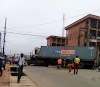 Just In: Heavy Duty Trailer Falls On Osolo Way, Isolo-Lagos