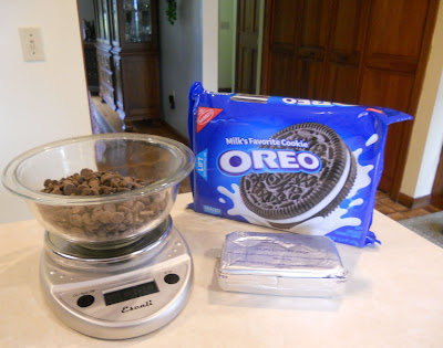 Chocolate chips, Oreos and Cream Cheese