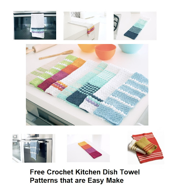 Free Crochet Kitchen Hand Towels Patterns