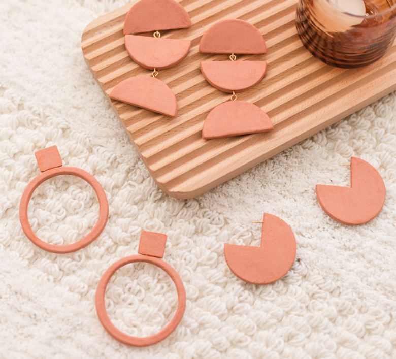 Easy Air Dry Clay Statement Earrings Tutorial / The Beading Gem