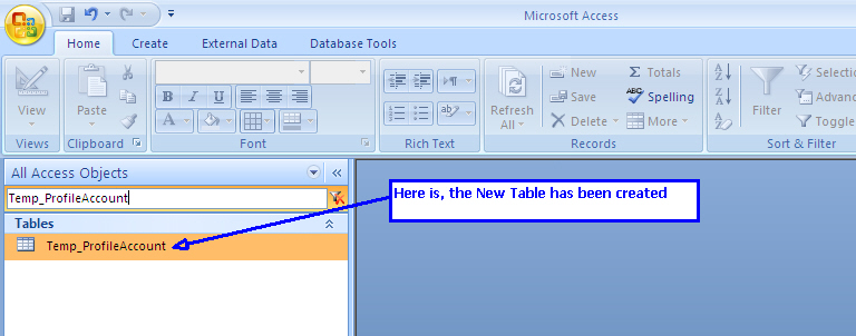 sharing: How To Create Table With SQL View in Microsoft Access