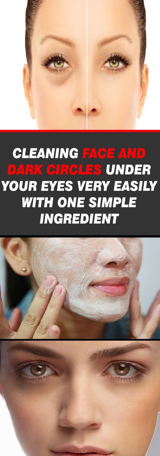 CLEANING FACE AND DARK CIRCLES UNDER YOUR EYES VERY EASILY WITH ONE