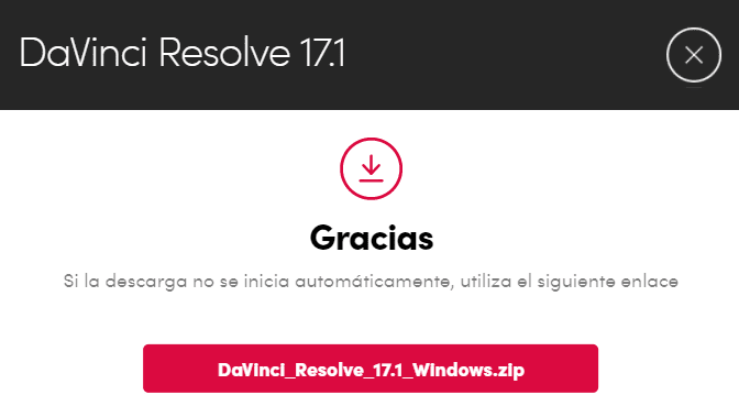 instalador descargar Davinci Resolve 17