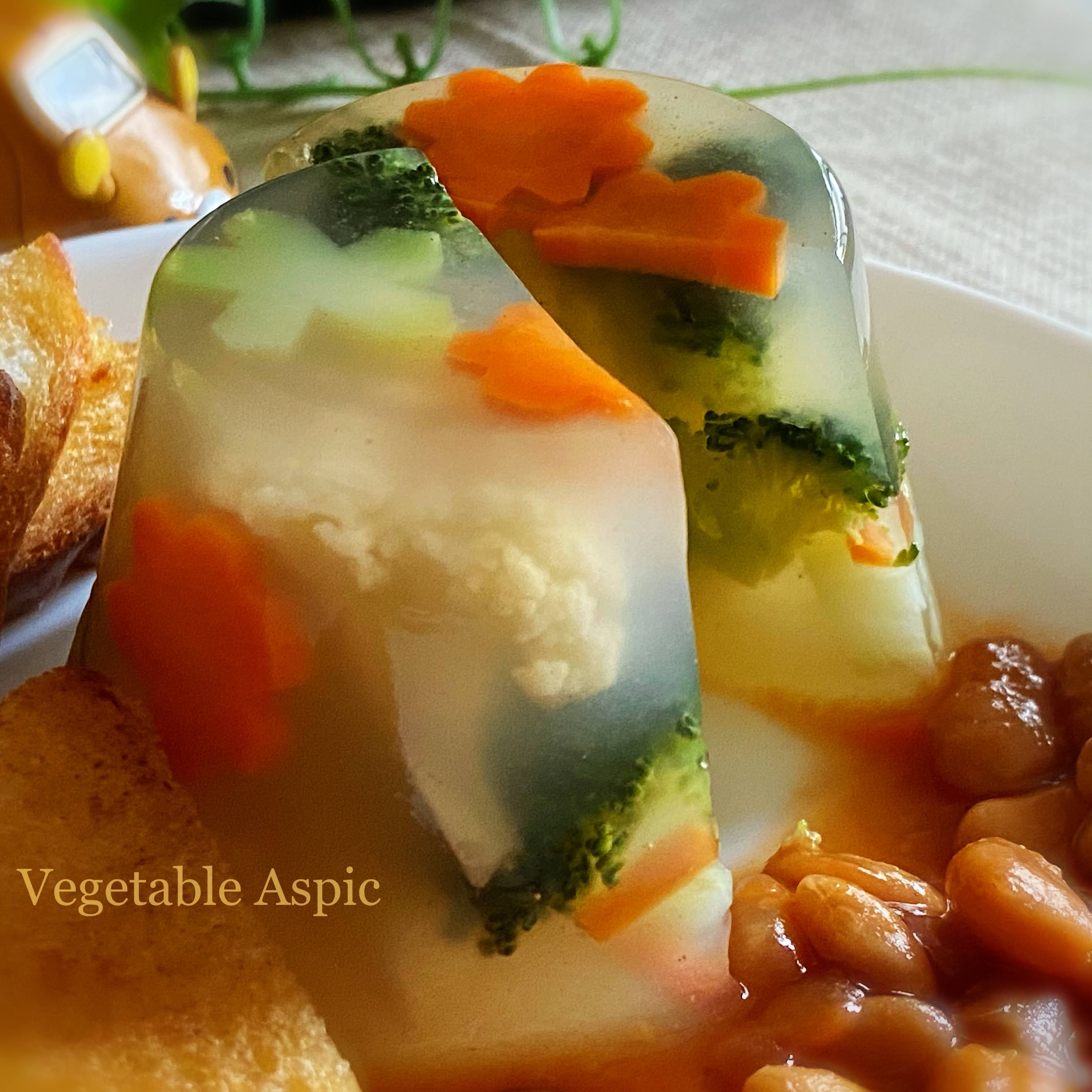 My Mind Patch Vegetable Aspic with Tomato Baked Beans