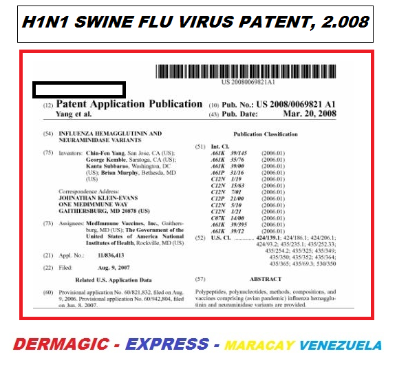 H1N1 SWINE FLU VIRUS, THE UNTOLD HISTORY.