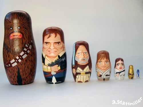 01-Chewbacca-Han-Solo-Obi-Wan-Kenobi-Luke-Skywalker-Princess-Leia-C3PO-R2D2-Matreshka-Matryoshka-Andy-Stattmiller-Nesting-Dolls-www-designStack-co