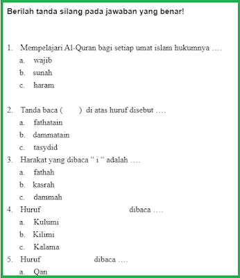 Tes Online Soal Agama Kelas 10 Semester 2