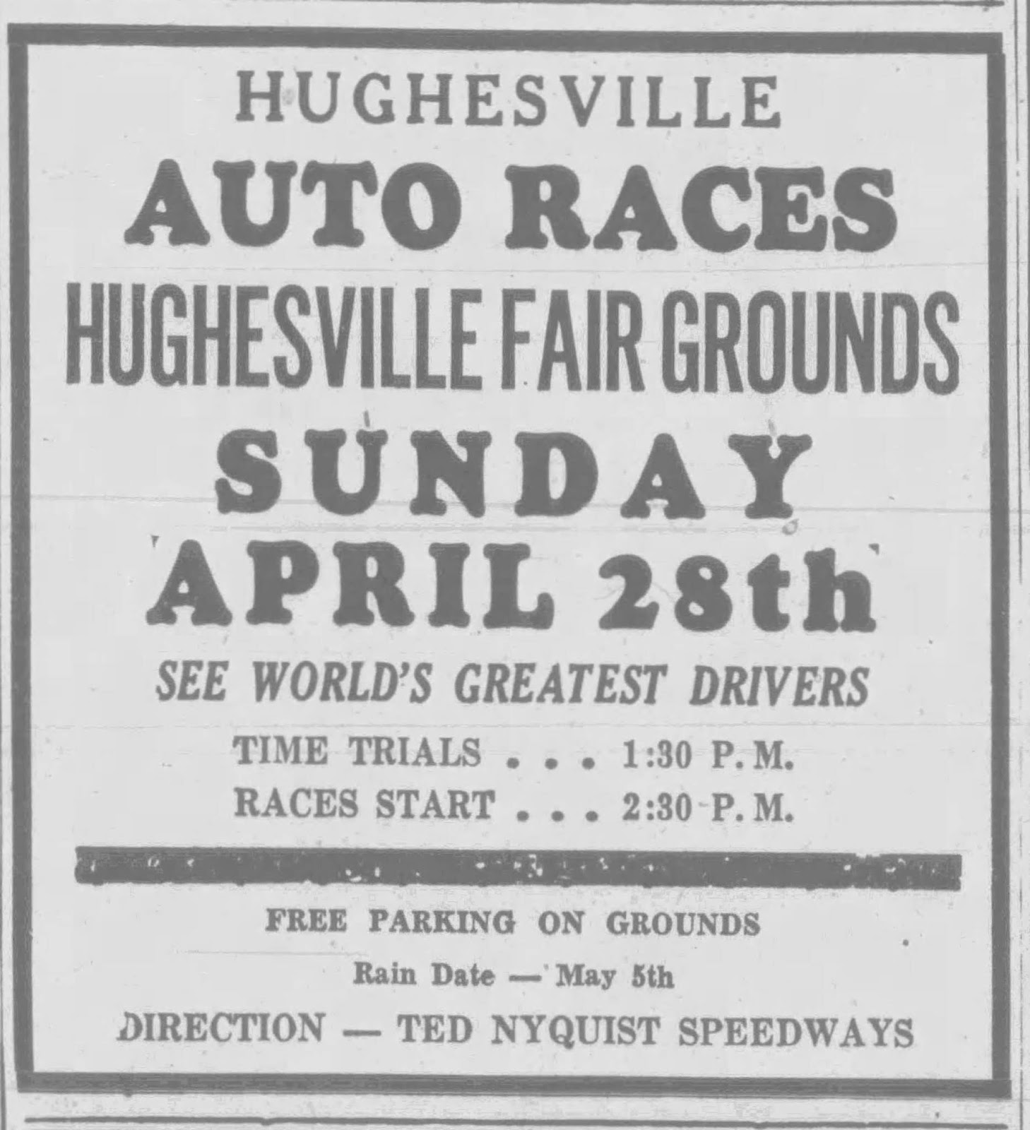 Valley Girl Views Hughesville Raceway