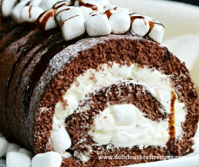 HOT CHOCOLATE CAKE ROLL Delicious Kraft Recipes